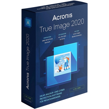 Acronis True Image 2020 Backup Software 3 PC/MAC (+2021 Upgrade)