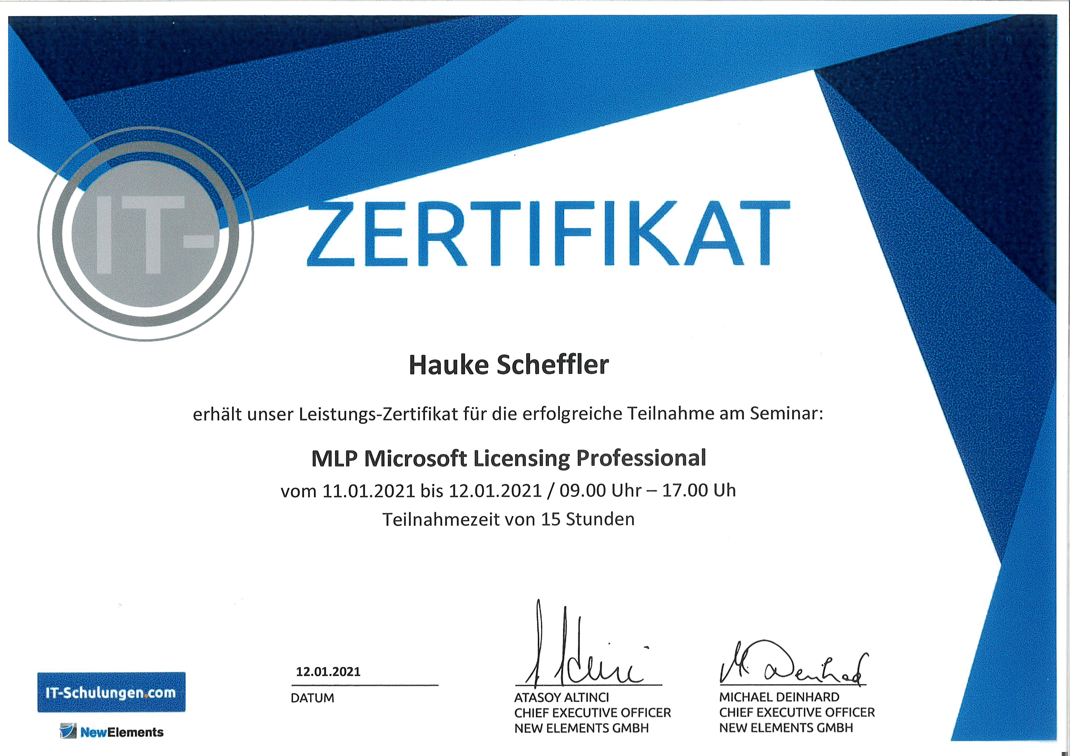 Microsoft Licensing Professional Certificate